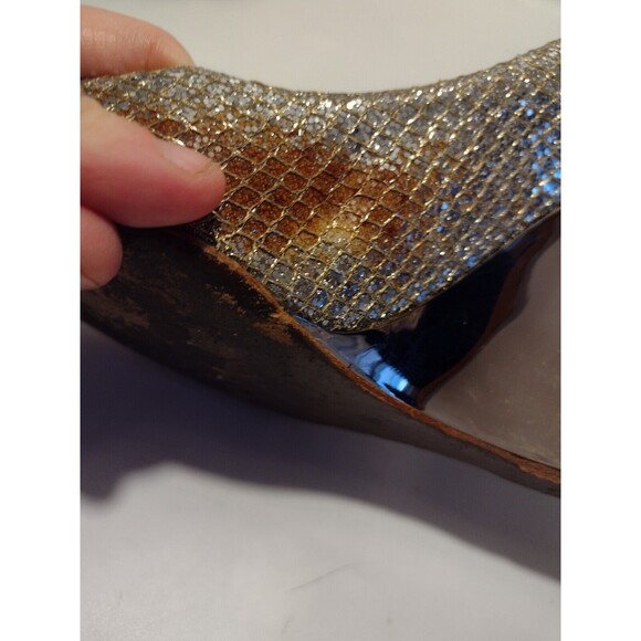 Jimmy Choo Mirror Sparkle wedged heel Sz 36 / 5.5 - Picture 16 of 16